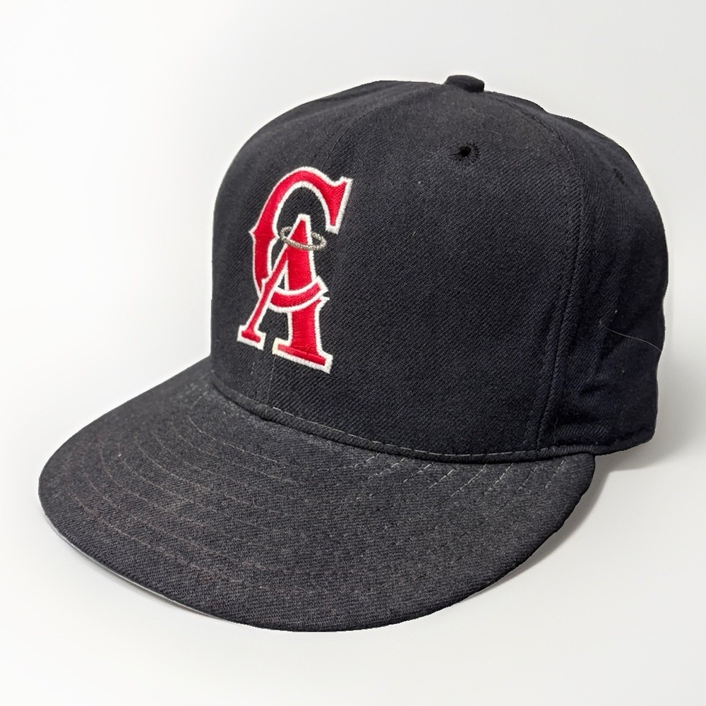 Vtg 1993 California Angels New Era 5950 Pro Model Hat Wool USA 7 1/2 Diamond